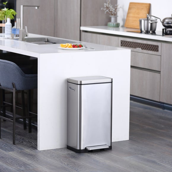 View Eko X Cube Stainless Steel Pedal Bin View Eko X Cube Stainless Steel Pedal Bin