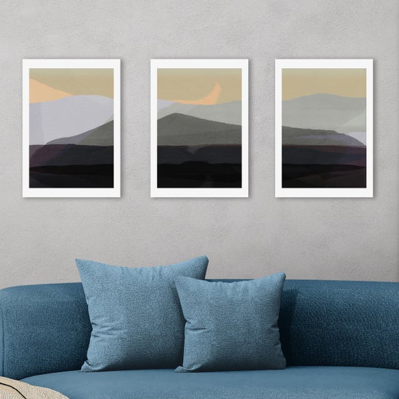 East End Prints Set of 3 Golden Hills Prints
