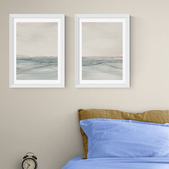 East End Prints Set Of 2 Still Sea Prints