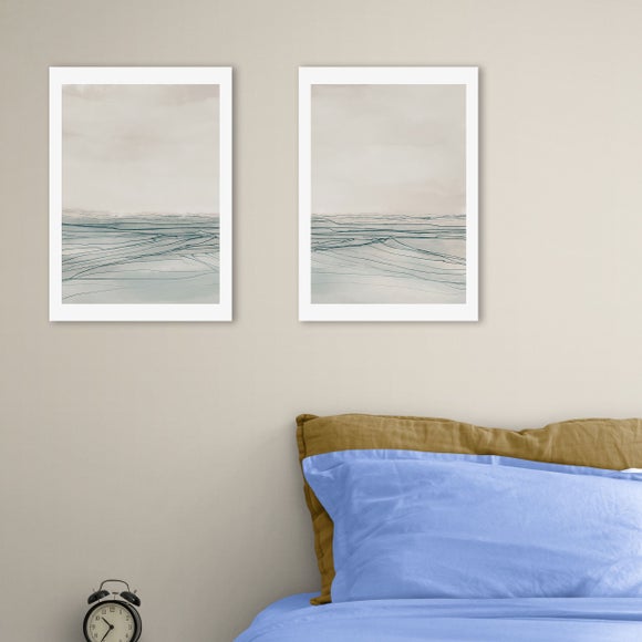 East End Prints Set Of 2 Still Sea Prints