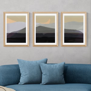 East End Prints Set Of 3 Golden Hills Prints