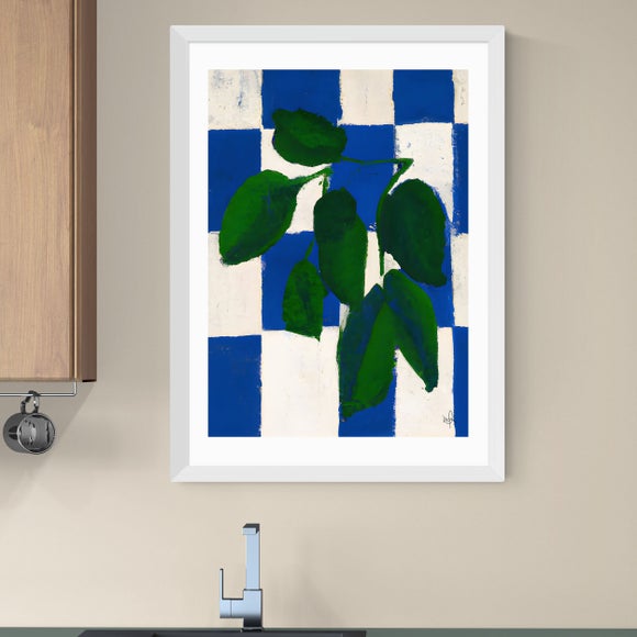 East End Prints Checkered Greenery Print