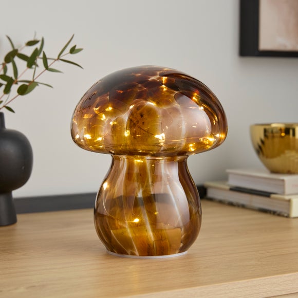 Mini Mushroom Glass LED Table Lamp