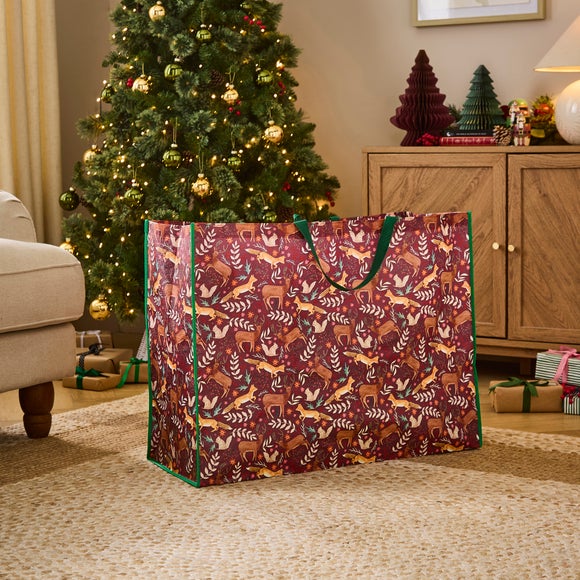 Woodland Animals Large Canvas Gift Bag