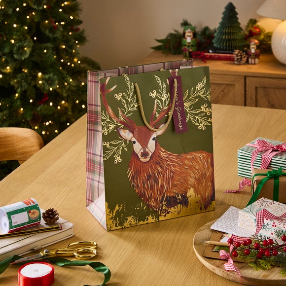 Stag Large Paper Gift Bag