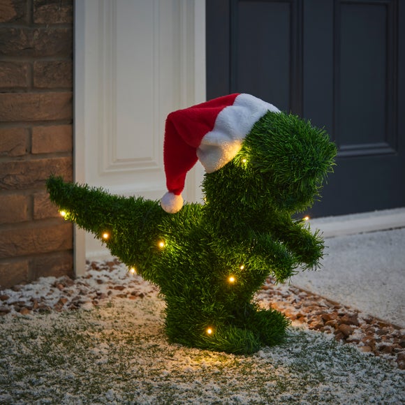 Artificial Light Up Dinosaur Topiary Decoration