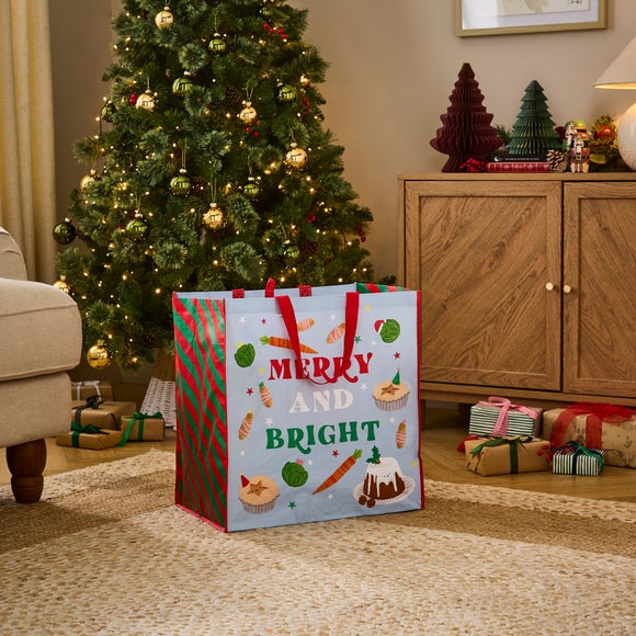 Merry & Bright Medium Canvas Gift Bag