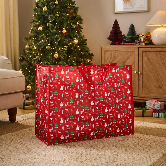 Santa Large Canvas Gift Bag