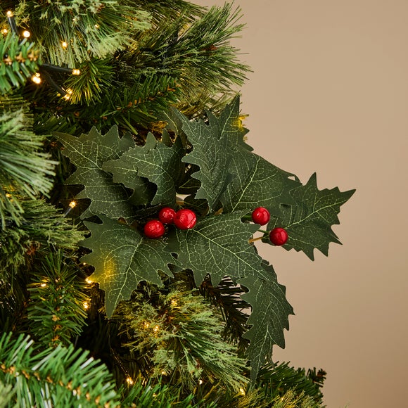 Artificial Holly Clip Decoration