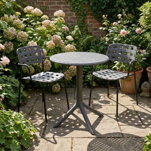 Bergen Round Bistro Table With 2 Karin Armchairs