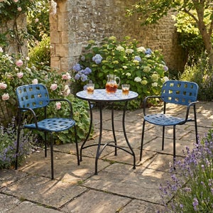Nashville Bistro Table With 2 Karin Armchairs