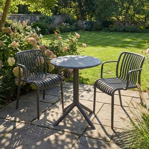 Bergen Round Bistro Table With 2 Alma Armchairs