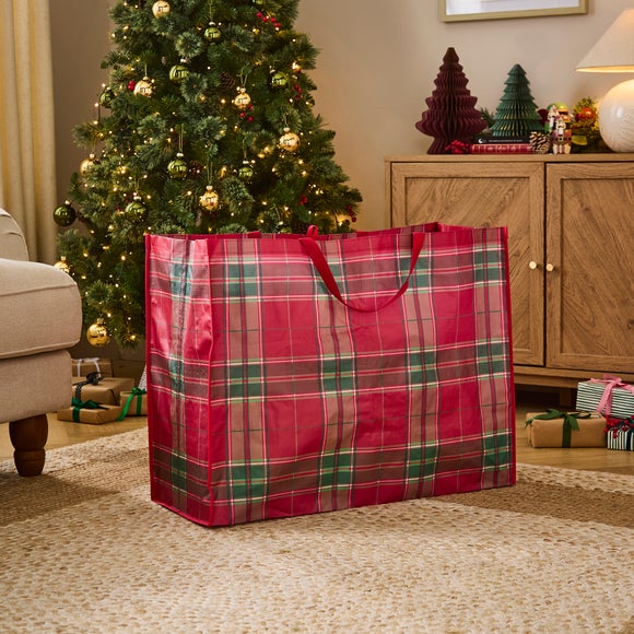 Tartan Large Canvas Gift Bag