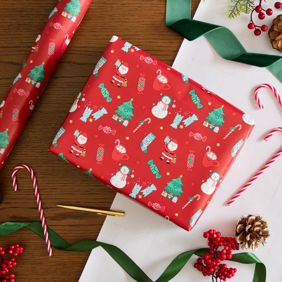 12m Christmas Characters Wrapping Paper