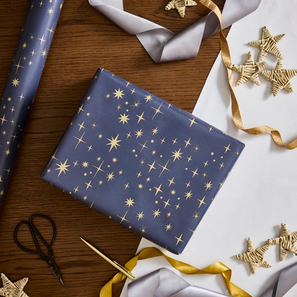 12m Blue Starry Sky Wrapping Paper