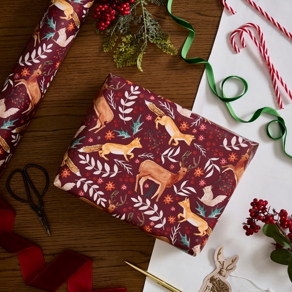 12m Woodland Animals Wrapping Paper