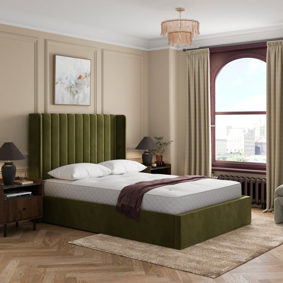 Alara Velvet Ottoman Bed