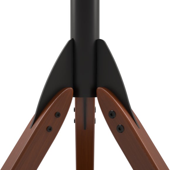 Close-up of top joint and wood leg connection