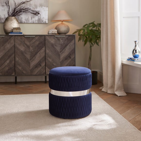 Return - Eden Velvet Storage Footstool