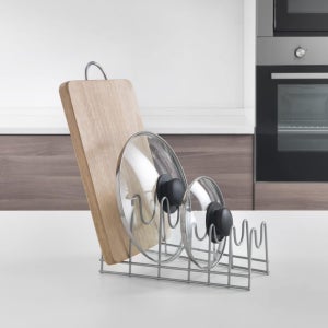 Metaltex Spacesaving Pot And Lid Holder