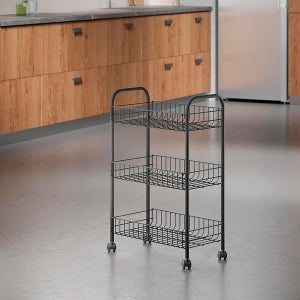 Metaltex Lugano 3 Tier Trolley With Wheels