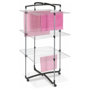Metaltex 3 Tier Faro Folding Laundry Tower Airer Dryer
