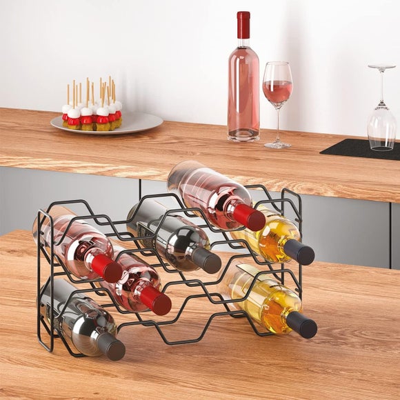 Metaltex Hexagon 10 Bottle Wine Rack