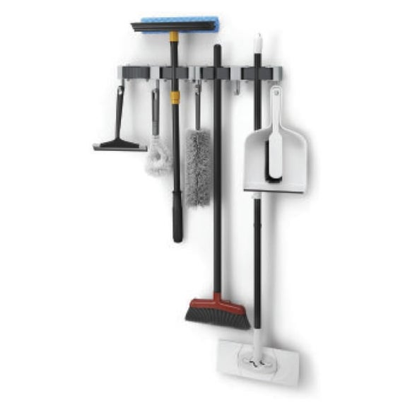Metaltex 4 Hangup Mop and Broom Holder