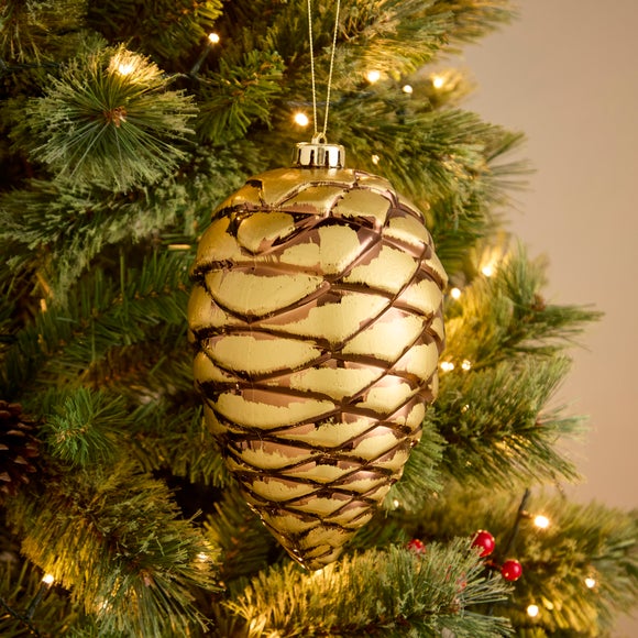 XL Pinecone Shatterproof Hanging Decoration