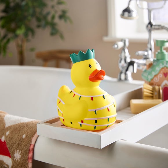 Christmas Lights Party Hat Rubber Duck