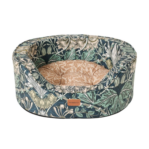 Morris and Co Honeysuckle and Acorn Oval Pet Bed