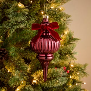 Finial With Bow Shatterproof Hanging Decoration