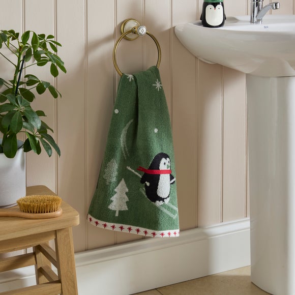Penguin Jacquard Cotton Hand Towel