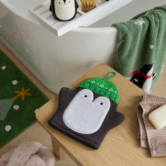 Penguin Bath Mitt