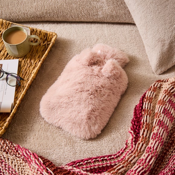 Silky Soft Pom Pom Hot Water Bottle