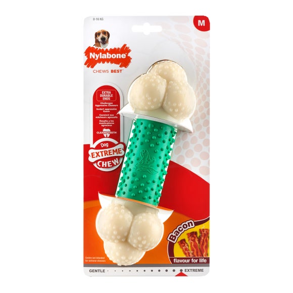 Nylabone Bacon Extreme Double Action Dog Chew