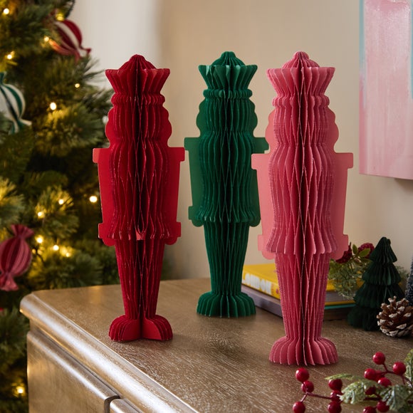 Set of 3 30cm Folding Paper Nutcrackers