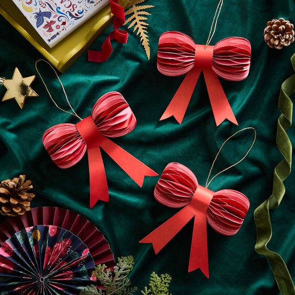 Set of 3 Hanging Paper Bows
