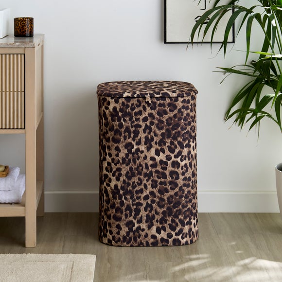 Modern Leopard Print Laundry Hamper