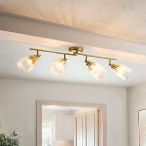 Tobias Industrial Ribbed 4 Light Adjustable Spotlight Bar