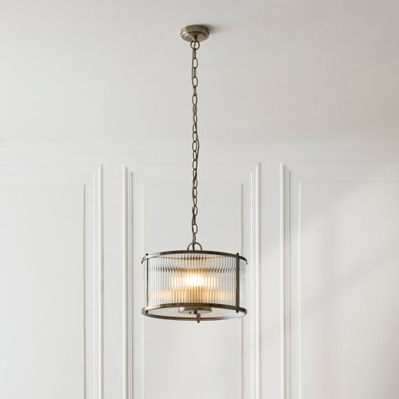 Alyn Ribbed 3 Light Adjustable Pendant Light