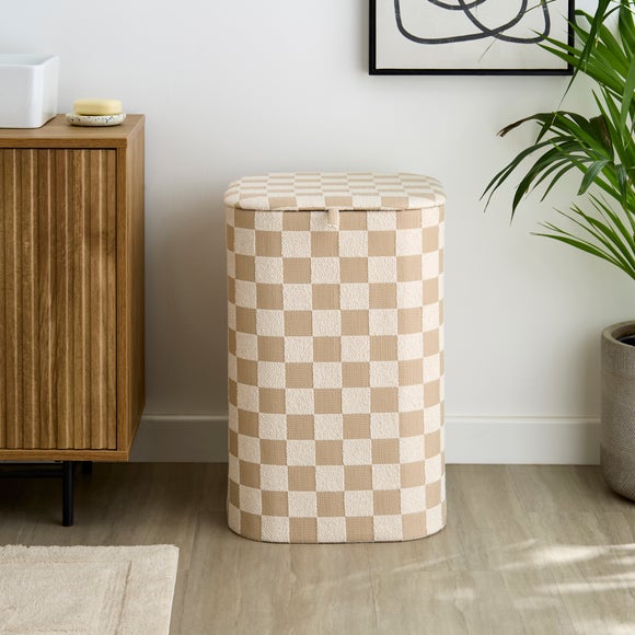 Modern Checkerboard Laundry Hamper