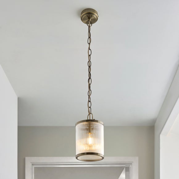 Alyn Ribbed Adjustable Pendant Light