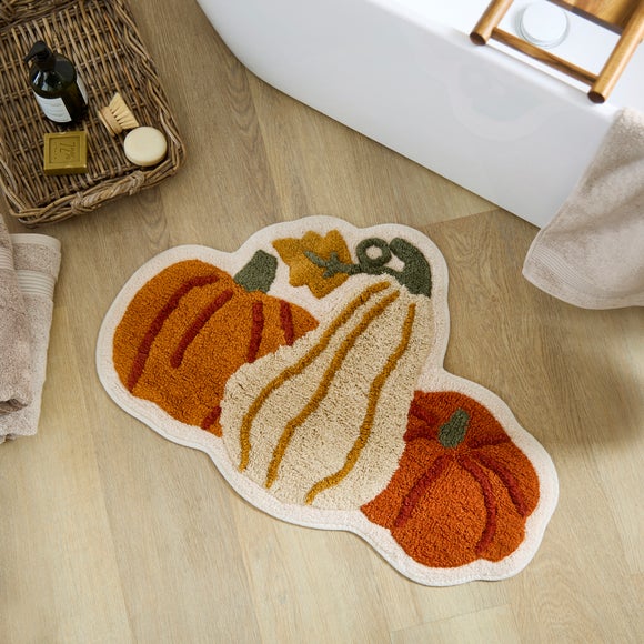 Autumn Pumpkin Shaped Bath Mat