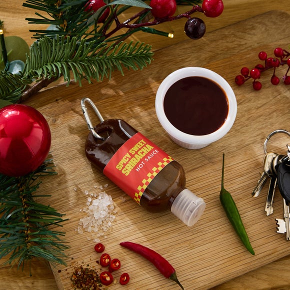 Spicy Sweet Sriracha Sauce Keyring