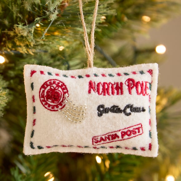 Letter to Santa Fabric Hanging Decoration