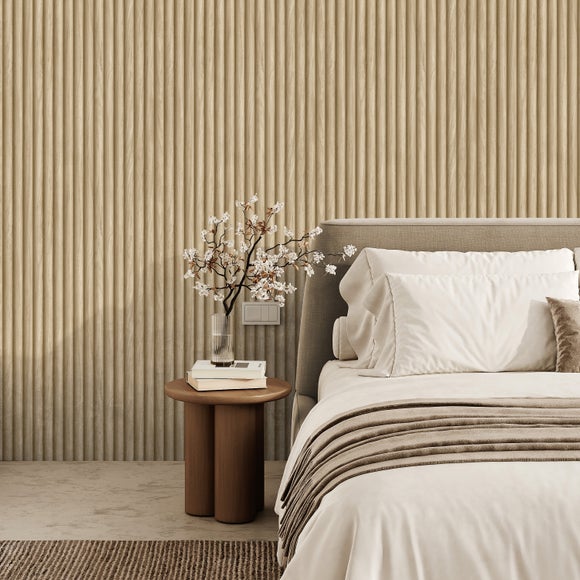 Fluted Wood Wallpaper