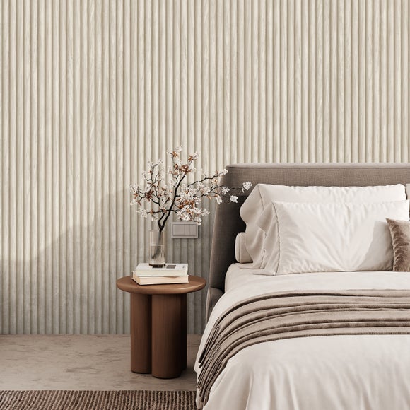 Fluted Wood Wallpaper