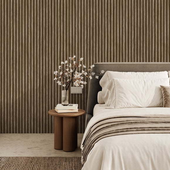 Fluted Wood Wallpaper