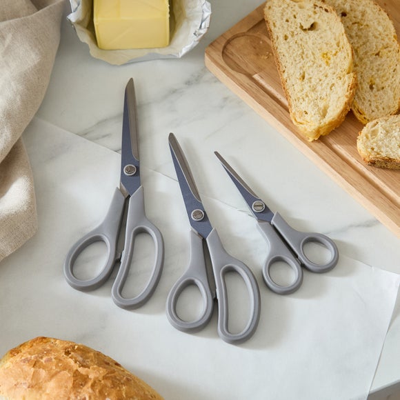 Pack of 3 Grey Scissors